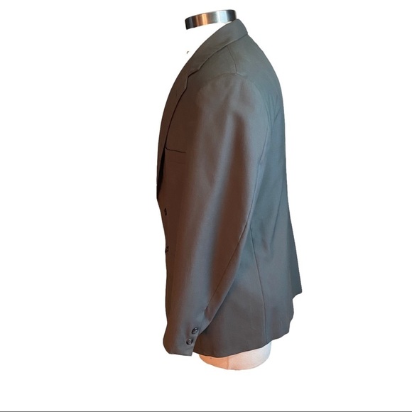 Vtg Brooks Brothers Dark Grey 2-Button 100% Wool Suit Jacket Sports Jacket 40R - Picture 5 of 10